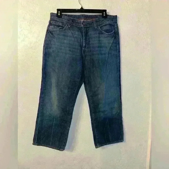 Polo Ralph Lauren Kelly Cropped Jeans Size 12 Blue Mid Rise Medium Wash - Picture 3 of 5
